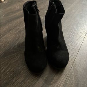 Black heeled booties